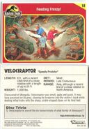 The Die-Cast Velociraptor Collector Card.