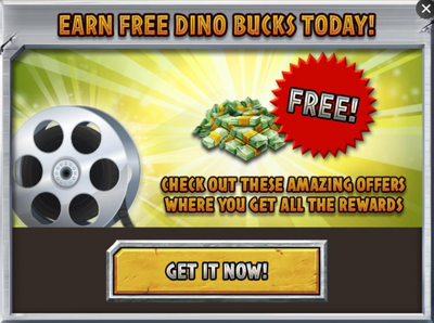 Free Dino Bucks Promotion