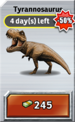 Tyrannosaurus rex from Jurassic park builder