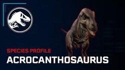 Species Profile - Acrocanthosaurus