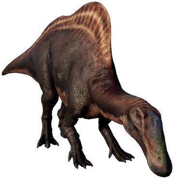 Rei dinossauro Parasaurolophus Ouranosaurus Spinosaurus