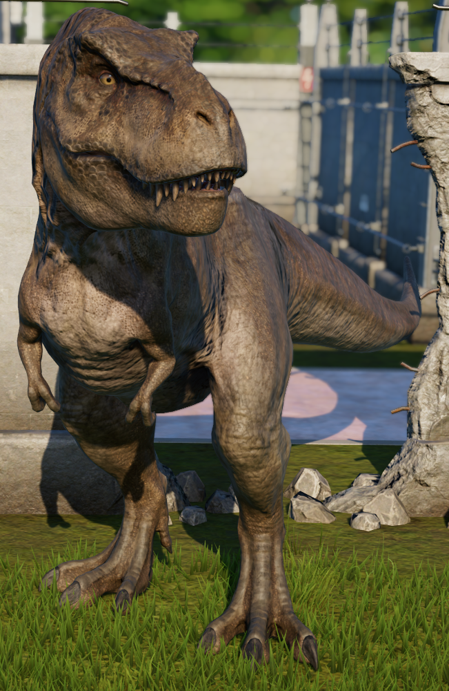 t rex jurassic world evolution