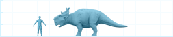 Pachyrhinosaurus size image from Evolution 2