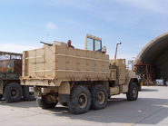 This type of technicals are called "gun trucks". This one is based on a M939 truck and it was used by the U.S. Army at Iraq.