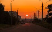 Average street at dusk.