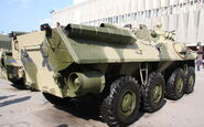 The rear of the BTR-90 APC.