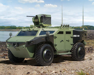 The 4x4 PARS armored vehicle, the basis for the B-8 Pitbull.