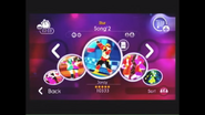 Song 2 on the Just Dance 2 menu