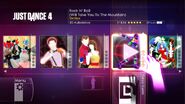 Rock n’ Roll (Will Take You To The Mountain) en el menú de la versión de Xbox 360 de Just Dance 4