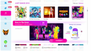 Rave in the Grave on the Just Dance 2019 menu