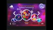 Professor Pumplestickle en el menu de Just Dance 2