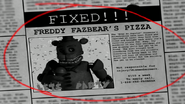 Freddy Fazbear as seen in the opening newspaper of the game.