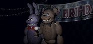 Freddy Fazbear with Bonnie on the Show Stage,