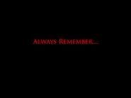 A teaser saying, "Always remember.....", posted when the game was released.