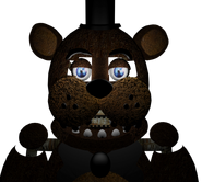 Freddy Fazbear in the menu screen.