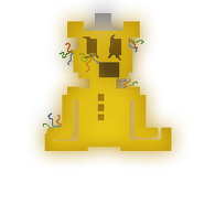 Golden Freddy's sprite in the Save them-like minigame.
