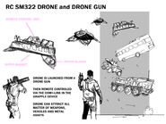 Concept for the "Drone Gun" and RC SM322 drone.