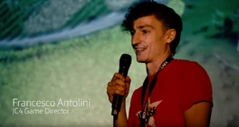 Note that his shirt has the original  logo.