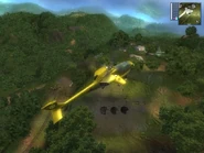 The missile silos (below the helicopter) after the mission.