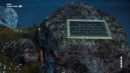 The memorial plaque dedicated to Joseph Carmen Laurino, the peninsula's namesake. See Easter Eggs in Just Cause 3 for more memorials.