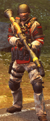 An wield the UVK-13 RPG soldier.