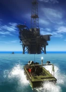 Pelantar Minyak Gerudi Besar, the single Panauan oil rig.