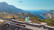 The ship can be seen from the great distances. View from the north of the Unnamed industrial facility at N 40 46.590 E 5 37.400. Also note the Train and the Insula Striate wall.