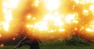 Type 1 missile outer area of early-stage explosion, seen from ten to twenty meters away.