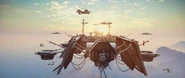 Sky Fortress (trailer screenshot - fleet of enemy ships - front).png (1.74 MB) Front of the ship in the Sky Fortress trailer.