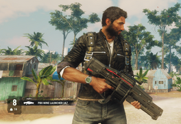 Rico holds a PBX Mine Launcher 2A7