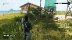 Avalanche Studios Deck Chair near the El Lucero lighthouse