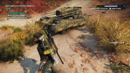 Rusted Falconer AA Tank near the shooting range.