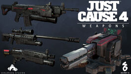 JC4 weapons (SW9, LRD-3, CC10, Railgun)