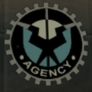 The Agency symbol in Just Cause, on an Agency vehicles. The same logo is seen again in Just Cause 3 in a cut-scene that takes place decades ago.