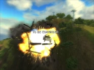 Screenshot from the end of the Just Cause Demo.