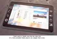 Tablet used by Dimah.