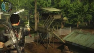 Wooden guard tower.