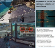 Quote from Ozymandias on computer screens.