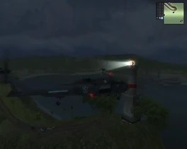 The lighthouse from the end of the mission . Note the guy standing near the left lower corner.