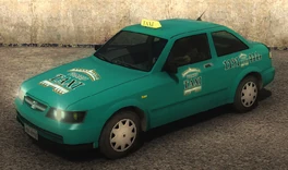 One of the taxis, a .