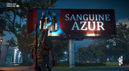 Advertisement for "Sanguine Azur".