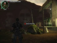 At the Wajah Ramah Fortress "Den" entrance.