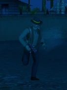 Rioja soldier, second style: wearing a cowboy style, the weapon use for him is a Aviv Scarab.