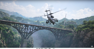 JCM trailer screeshot (helicopter at a bridge)