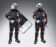 Riot Police concept.