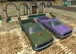 Two versions of the pick-up -Shimizu Tumbleweed-, The Guerrilla version (left) and the -Montano- version (right).