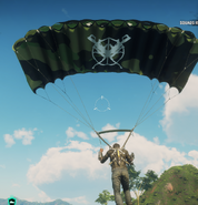 Unused camouflage parachute found in game files.