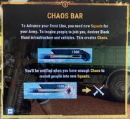About the Chaos indication bar, as seen during the mission Behind the Lines.