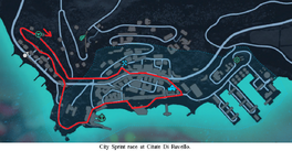 City Sprint race map