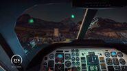 A view from the cockpit with a closer look at its flight controls. (First Person mod was used)